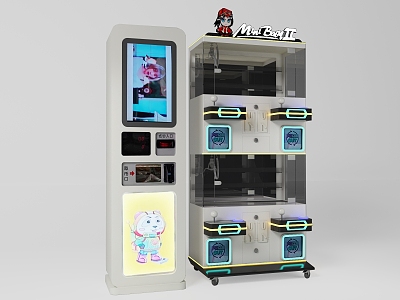 Doll machine game machine entertainment facilities 3d model