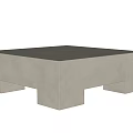 Minimalist Modern White Coffee Table Featuring Square Shape And Simple Geometric Base