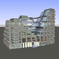 Modern Multi storey Residential Building With Glass Curtain Walls And Unique Architectural Design