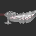 Silver Decorative Weapon With Pink Patterns Red Handle And Dragon Carving