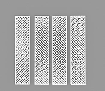 Partition Perforated Plate Chinese-style Hollow Flower Window Pierced Window Pane Lattice Hotel Partition New Chinese-style Hollow Window Hollow Carved Chinese-style Partition 3d model