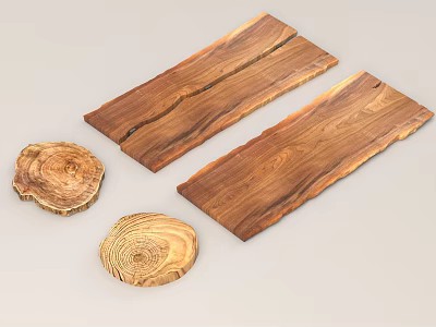 Modern Wood Board Tea Table Tea Table Wooden Table Wooden Stool Wooden Table Top Old Wooden Stump 3d model