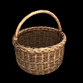 Handwoven Wicker Basket With Sturdy Handle For Everyday Household Storage Needs