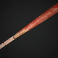 Red Wooden Baseball Bats With Natural Textured Surface For Sports Training Use