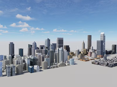 Urban building building building building office building villa 3d model