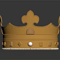 Ornate Gold Crown Jewelry Design Adorned With Colorful Gems And Pearls