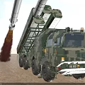 Military Functional Vehicle with Camouflage Paint And Multi Wheeled Launching Missile System
