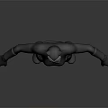 Game Movie Female Character In Black Tight Fitting Suit With Cat Ear Headpiece