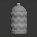 Transparent Plastic Water Bottle With Wavy Texture Simple Design Household Essential For Daily Use