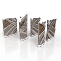 Architectural Structures Textured With Wood Grain And Gray Stripes White Edges For Modern Design