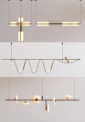 Art chandelier combination restaurant chandelier hall chandelier study chandelier 3d model