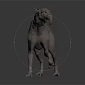 Fantasy Mythical Creature Metal Sculpture With Sharp Ears Long Snout And Lean Body