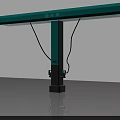 Green Gantry Style Equipment With Black Base Top Crossbar And Side Charging Pile