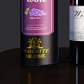 Luxury Wine Bottle And Glasses With Decorative Colored Boxes On Wooden Table
