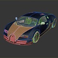 Bugatti Veyron sports car sports car sports car model 3d model