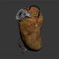 Potato Power Generator Setup With Wire Connections And Metal Probes