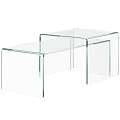 Transparent Glass Modern Design Sleek Structure for Home Decor and Interior Use