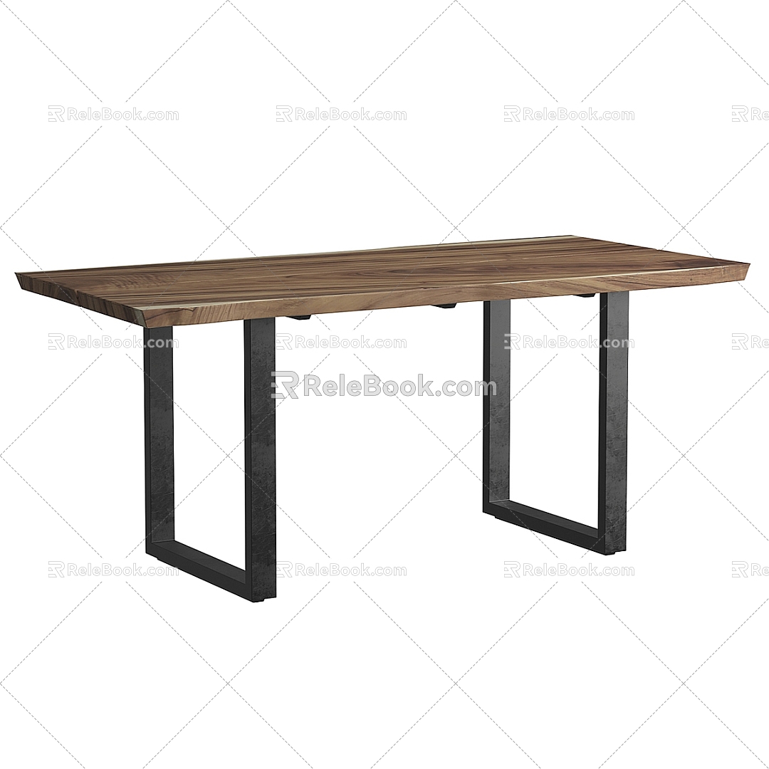 Nordic Simple Dining Table Table Simple Table 3d model