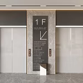 Hotel Elevator Room Office Elevator Hall Button Lobby Stainless Steel Elevator 3d model