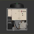Efficient Industrial Chiller Unit with Dual Fans Heat Exchanger Compressor and Control Panel