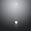 Modern Clothing Rack With Gold Circular Frame And White Sphere Accents