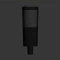 Studio Grade Professional Black Microphone Electronic Audio Recording Device with Mesh Grille