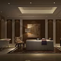 Luxurious SPA Sauna Interior Design With Massage Bed Bathtub And Comfortable Chair