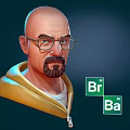 3D Character Wearing Yellow Hoodie Glasses And Beard With Bromine Element Symbols