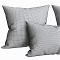 Decorative Throw Pillows With Assorted Textures And Neutral Toned Fabric Designs 3d model