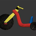 Kids Colorful Plastic Toy Tricycle With Yellow Red And Blue Design For Riding
