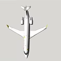 Air Canada Twin Engine Commercial Airliner With White Body And Yellow Wings