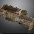 Ancient Architectural Ruins With Stone Brick Structure Square And Circular Components