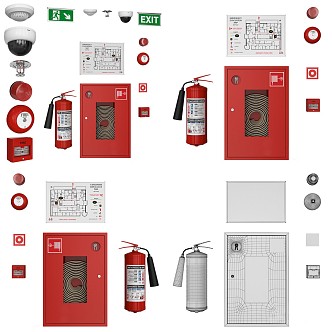 Modern fire box 3d model