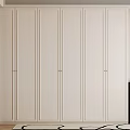 Modern White Vanity Interior With Black Chest Of Drawers And Wooden Floor