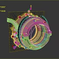 Advanced Precision Optical Equipment Featuring Circular Lens Metallic Casing And Connecting Structures On Transparent Base