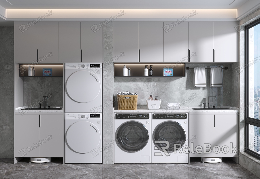 Washing machine cabinet model