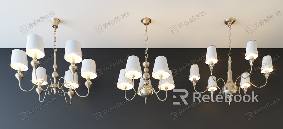 Simple European chandelier fashion simple metal chandelier combination model