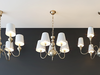 Simple European chandelier fashion simple metal chandelier combination model