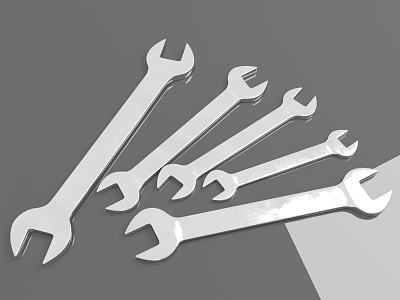 Wrench Hardware Tools 3d model