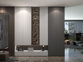 Modern Entrance Shoe Cabinet 3d model