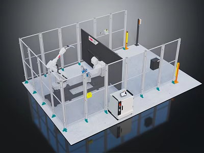 Commercial Display Shelves With Modern Design Metal Frame And Glass Layers For Retail Stores 3d model