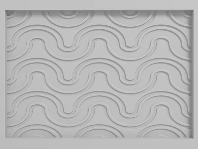 Background Wall Featuring Wavy Embossed Texture In Light Gray Decorative Style 3d model