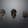 Unique Steampunk Masks Display With Intricate Mechanical Design And Metallic Finish