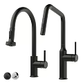 Black Modern Kitchen Faucets With Sleek Curved Spout And Single Handle Design