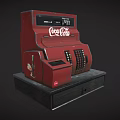 Vintage Red Coca-Cola Vending Machine Classic Commercial Equipment with Retro Design