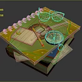 Essential Daily Life Supplies With Notebook Magnifying Glass Glasses Pencil And Note
