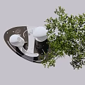 Fun Outdoor Children's Play Area With Play Structures Green Trees And Circular Design