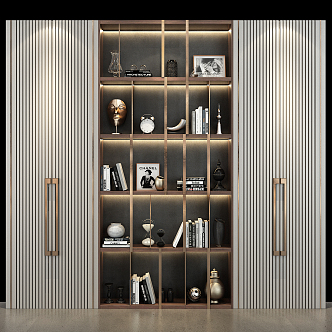 Light Luxury Bookcase 3d model