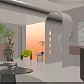 Warm Minimalist Beauty Salon Reception Area With Soft Earthy Tones And Stylish Elegant Interior Design