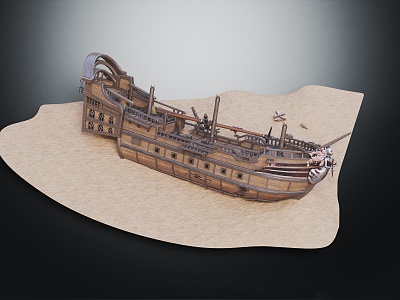 European-style wreck 3d model